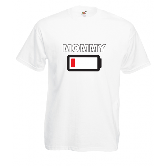 Mommy Battery T-Shirt with print