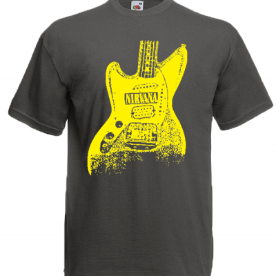 Nirvana Guitar T-Shirt με στάμπα