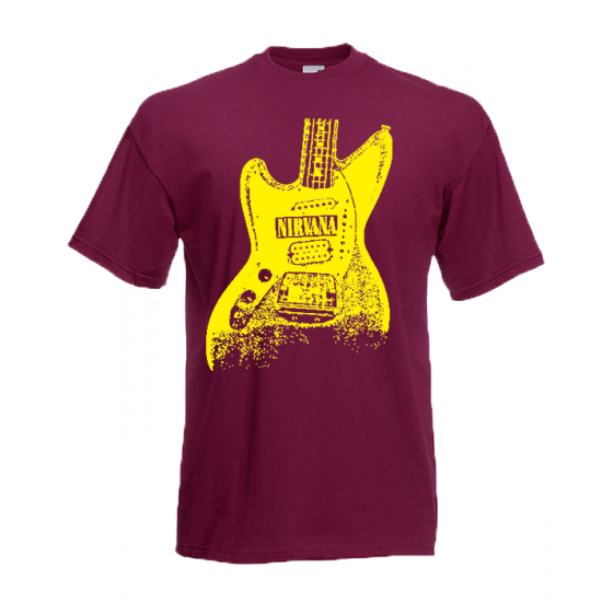 Nirvana Guitar T-Shirt με στάμπα
