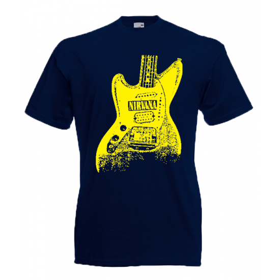 Nirvana Guitar T-Shirt με στάμπα