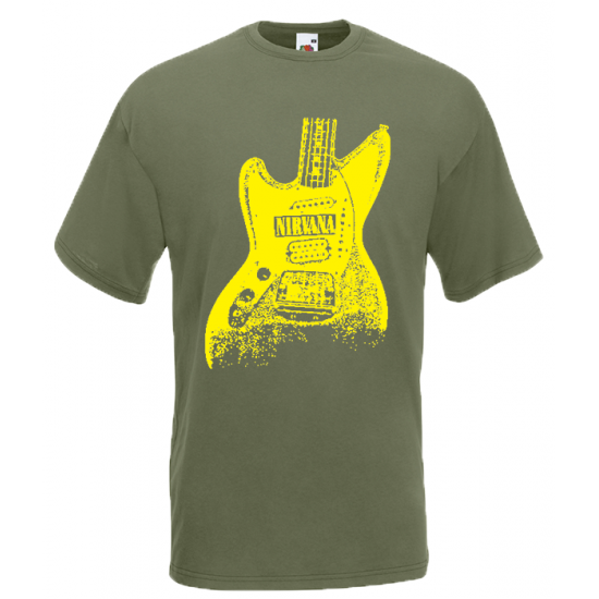 Nirvana Guitar T-Shirt με στάμπα