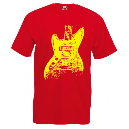Nirvana Guitar T-Shirt με στάμπα
