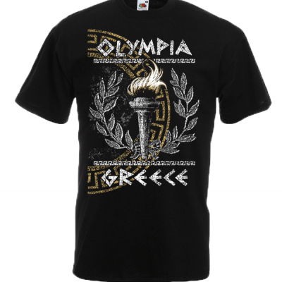 Olympia Flame Greek Key T-Shirt with print