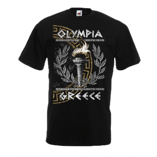 Olympia Flame Greek Key T-Shirt with print