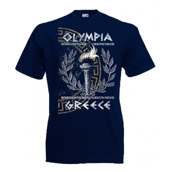 Olympia Flame Greek Key T-Shirt with print