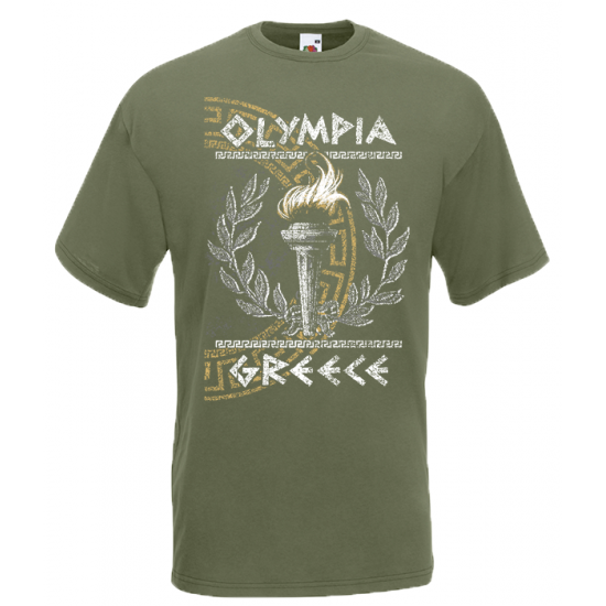 Olympia Flame Greek Key T-Shirt with print