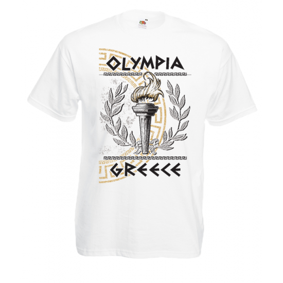 Olympia Flame Greek Key T-Shirt with print