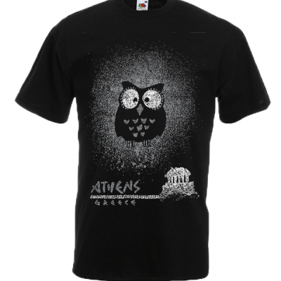 Owl Acropolis T-Shirt with print