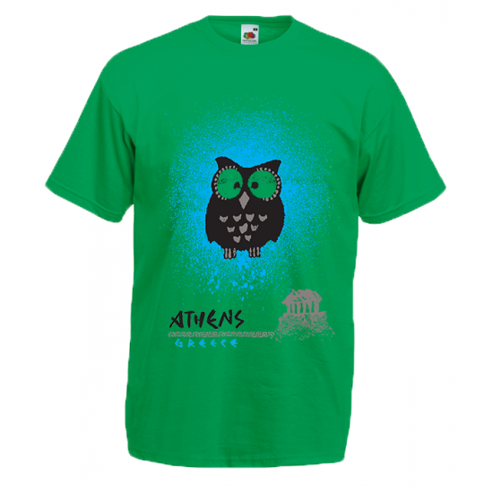 Owl Acropolis T-Shirt with print