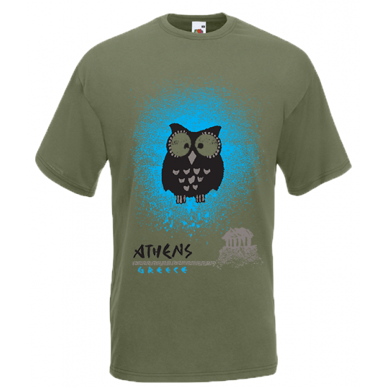 Owl Acropolis T-Shirt with print
