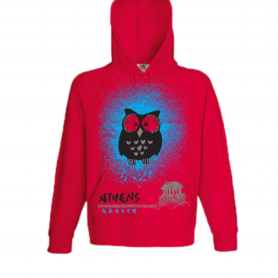 Owl Acropolis Φούτερ με στάμπα 