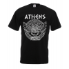 Owl Athens Circle Greek Key T-Shirt with print