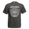 Owl Athens Circle Greek Key T-Shirt with print