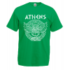 Owl Athens Circle Greek Key T-Shirt with print