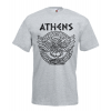 Owl Athens Circle Greek Key T-Shirt with print