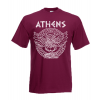 Owl Athens Circle Greek Key T-Shirt with print
