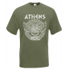 Owl Athens Circle Greek Key T-Shirt with print
