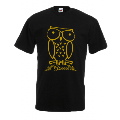 Owl Gold T-Shirt με στάμπα