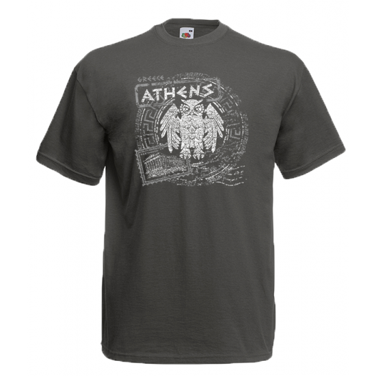 Owl Parthenon T-shirt με στάμπα 