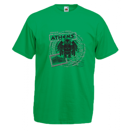 Owl Parthenon T-shirt με στάμπα 
