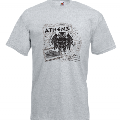 Owl Parthenon T-shirt με στάμπα 