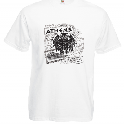 Owl Parthenon T-shirt με στάμπα 