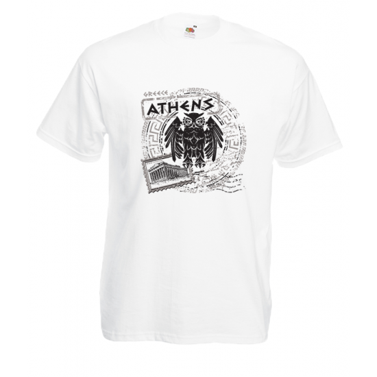 Owl Parthenon T-shirt με στάμπα 