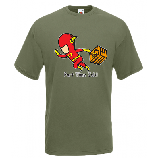 Part Time Job Flash T-Shirt with print