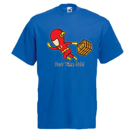 Part Time Job Flash T-Shirt with print