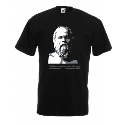 Plato vs Jobs T-Shirt with print