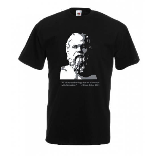 Plato vs Jobs T-Shirt with print