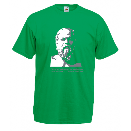 Plato vs Jobs T-Shirt with print