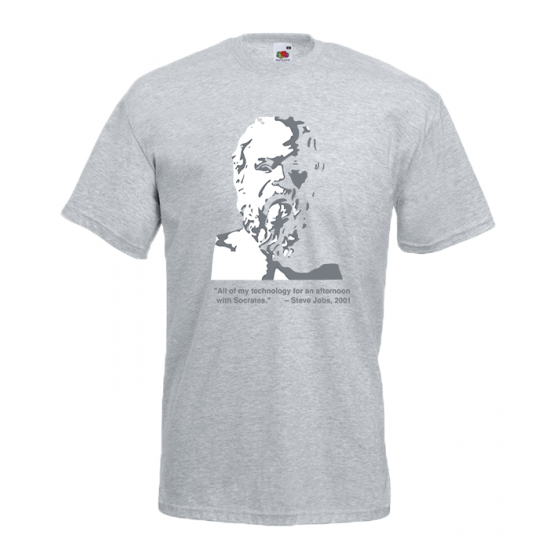 Plato vs Jobs T-Shirt with print