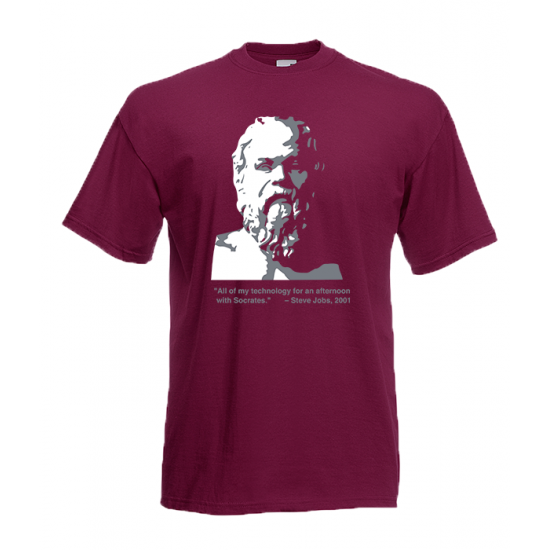 Plato vs Jobs T-Shirt with print