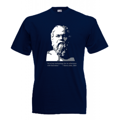 Plato vs Jobs T-Shirt with print