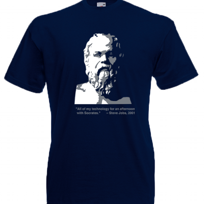 Plato vs Jobs T-Shirt with print