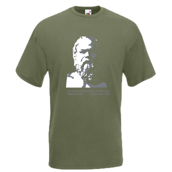 Plato vs Jobs T-Shirt with print