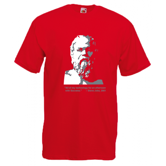 Plato vs Jobs T-Shirt with print