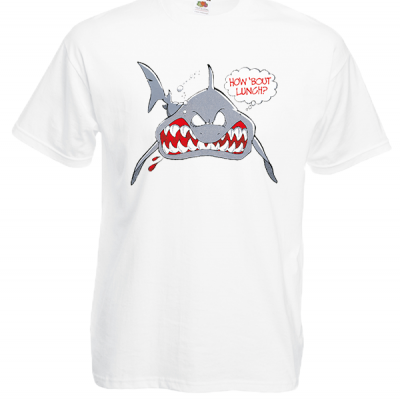 Shark How About Lunch T-Shirt with print