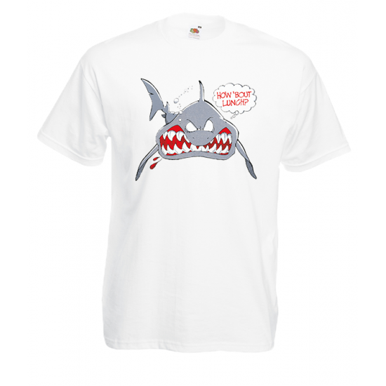 Shark How About Lunch T-Shirt with print