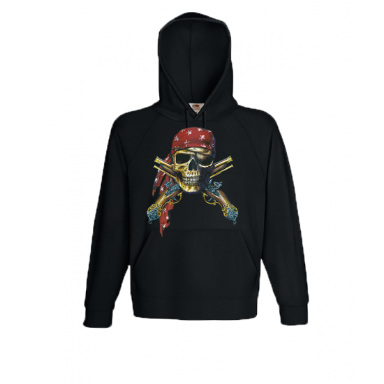 Φούτερ με στάμπα Skull And Pistols-A8943
