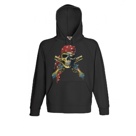 Φούτερ με στάμπα Skull And Pistols-A8943