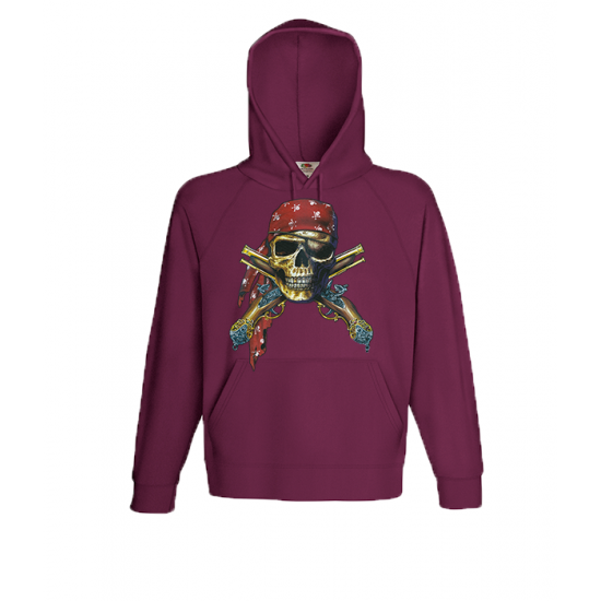 Φούτερ με στάμπα Skull And Pistols-A8943