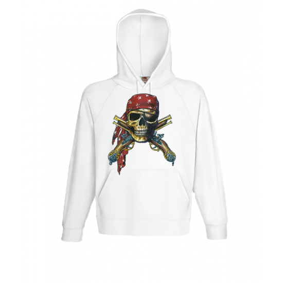 Φούτερ με στάμπα Skull And Pistols-A8943