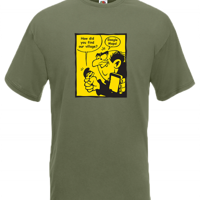 Smurf Village Google Maps T-Shirt με στάμπα
