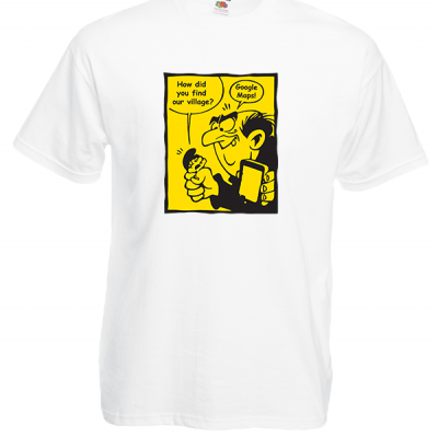 Smurf Village Google Maps T-Shirt με στάμπα