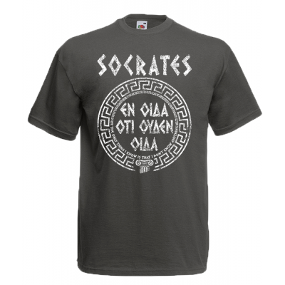 Socrates Greek Key Circle T-Shirt with print
