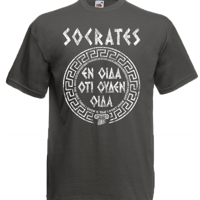 Socrates Greek Key Circle T-Shirt with print