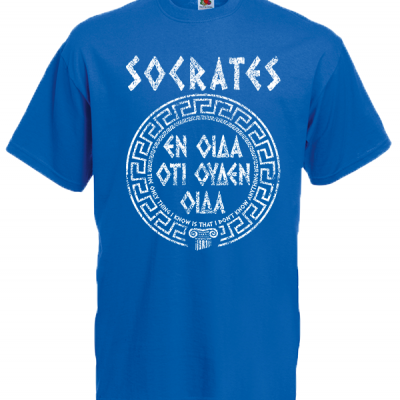 Socrates Greek Key Circle T-Shirt with print