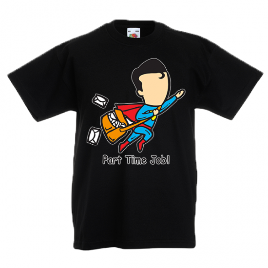 T-Shirt with print Superman Part Time Job-3688
